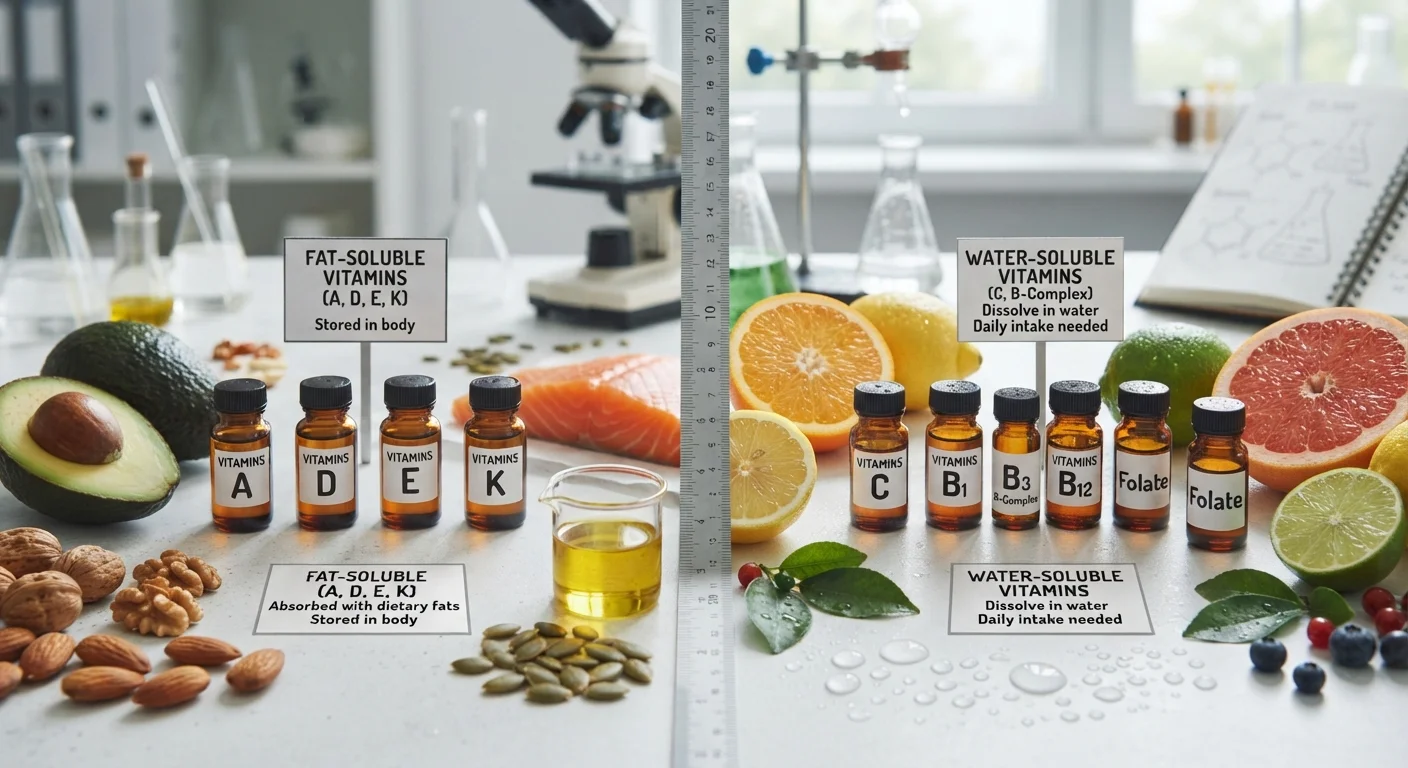 Fat-Soluble vs Water-Soluble Vitamins: What the Distinction Means for Brain Health