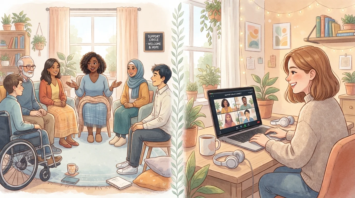 Online Communities and In-Person Groups: What Each Offers for Mental Wellbeing