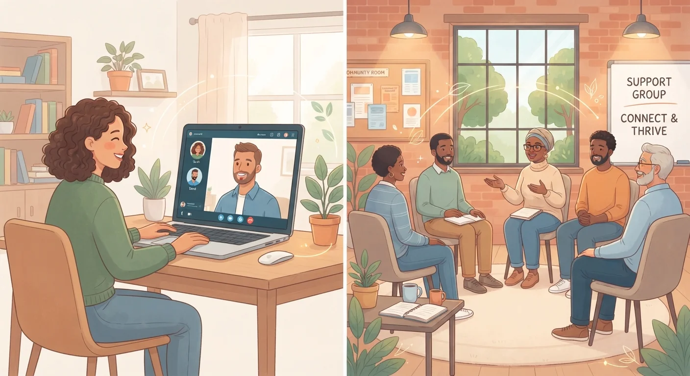 Online Support Groups and In-Person Meetings: How They Compare