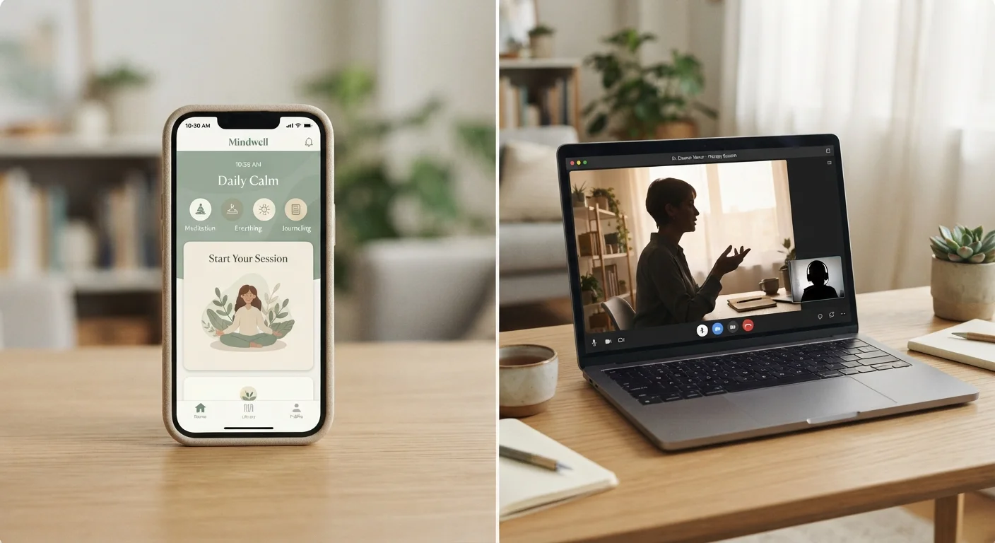Self-Guided Apps vs. Live Online Therapy: Understanding the Difference