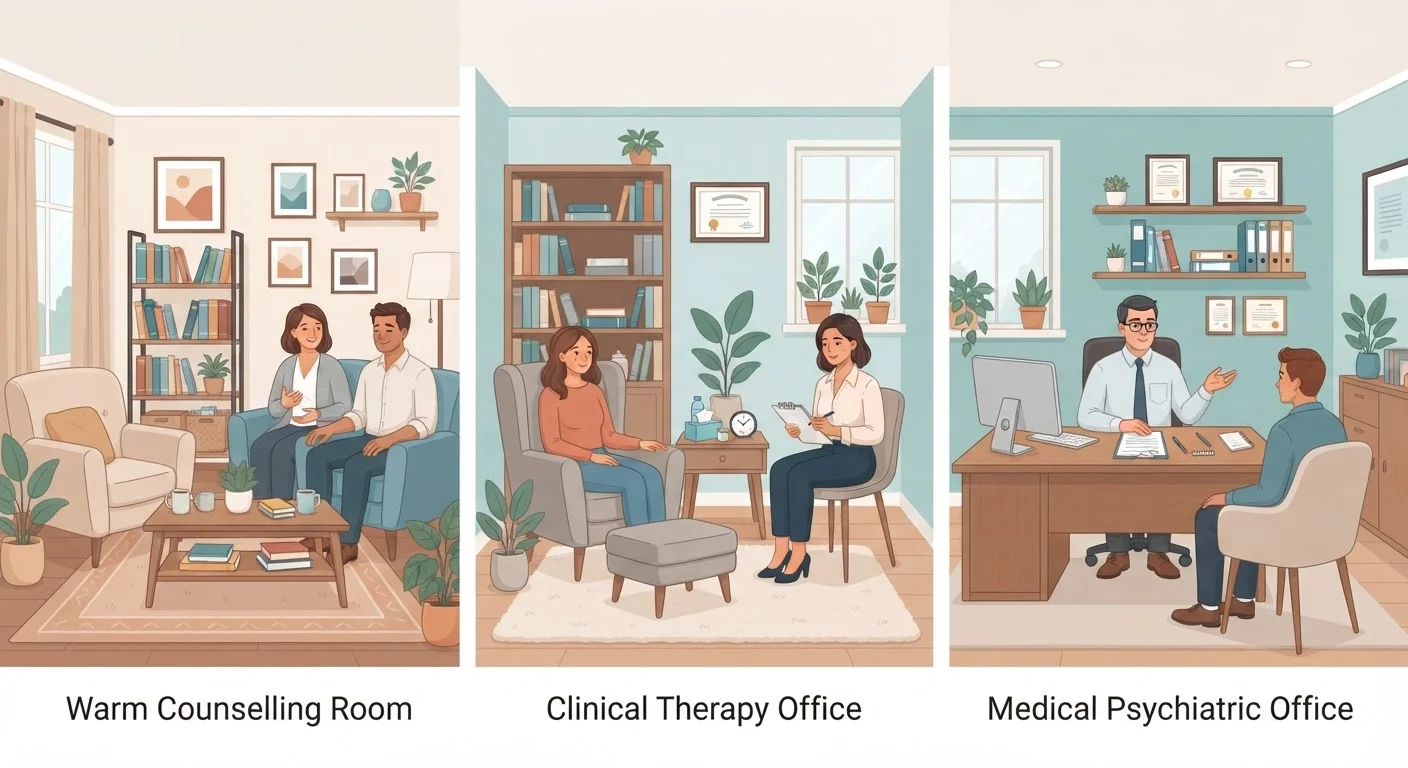 Therapy, Counselling, and Psychiatry: Understanding the Differences